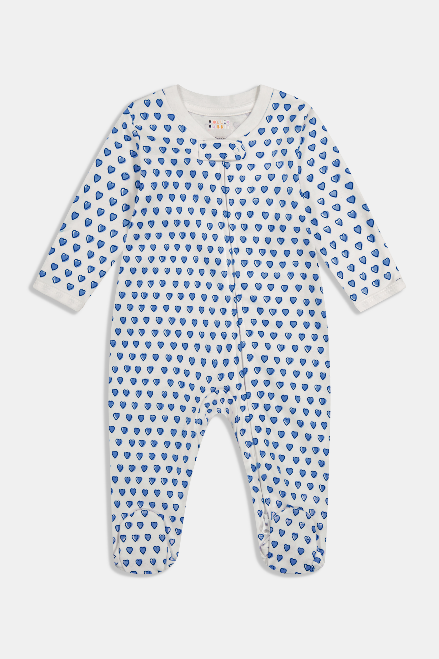 BLUEHEARTSZIPPERFOOTIE